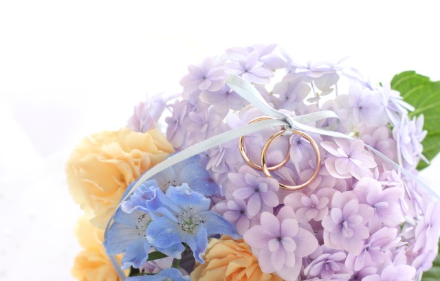 アジサイと指輪