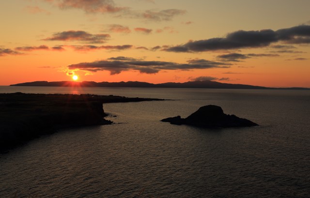夕日ヶ丘展望台から見る夕焼け