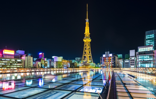 オアシス21の屋上から見る夜景