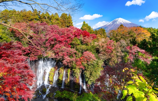 白糸の滝と紅葉