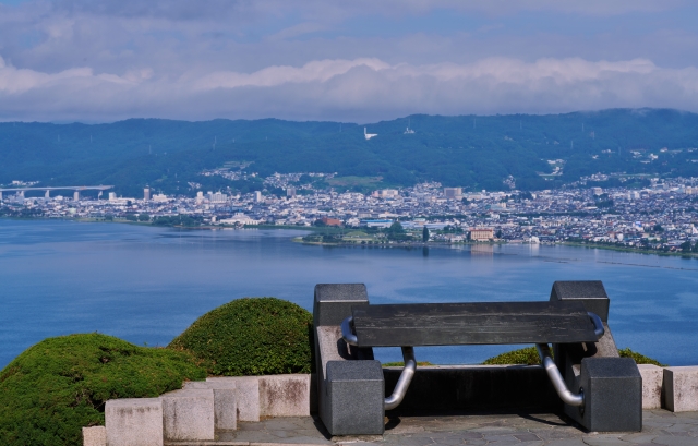 立石公園から見た諏訪湖