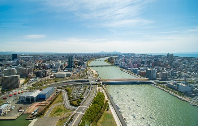 befcoばかうけ展望室から見る街の眺望