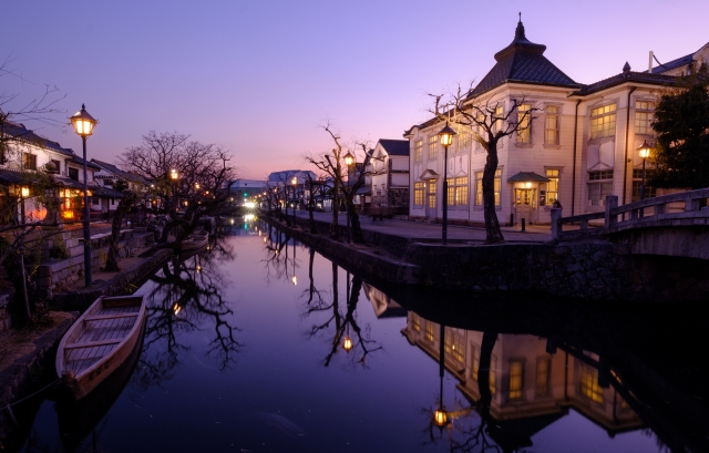 夜の倉敷美観地区