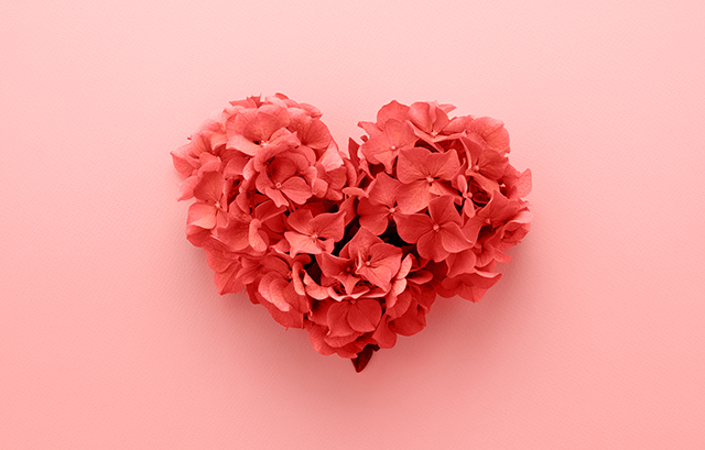 花びらでできたハート