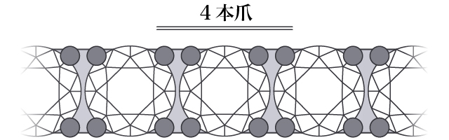 4爪留めの説明