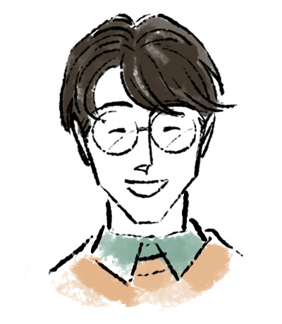 メガネをかけた男性のイラスト