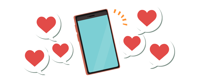 いいねをもらうスマホ
