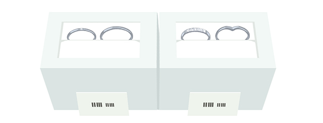 販売されている結婚指輪のイラスト
