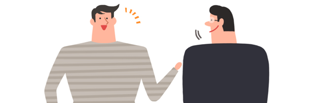 事前に相談する男性