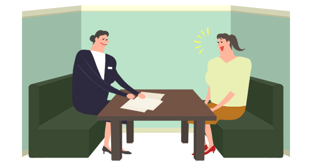 式場スタッフとの打ち合わせ