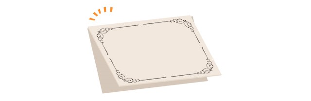 スタンダードな席札