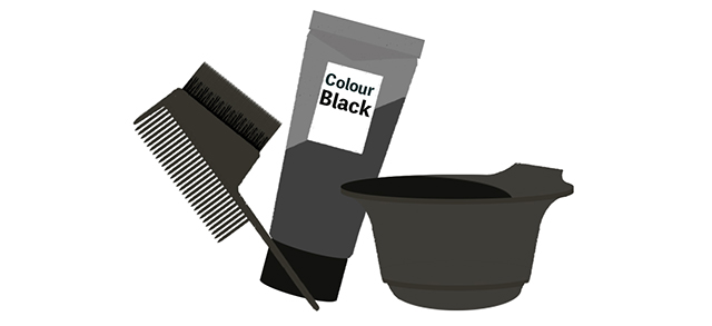 黒のカラー剤