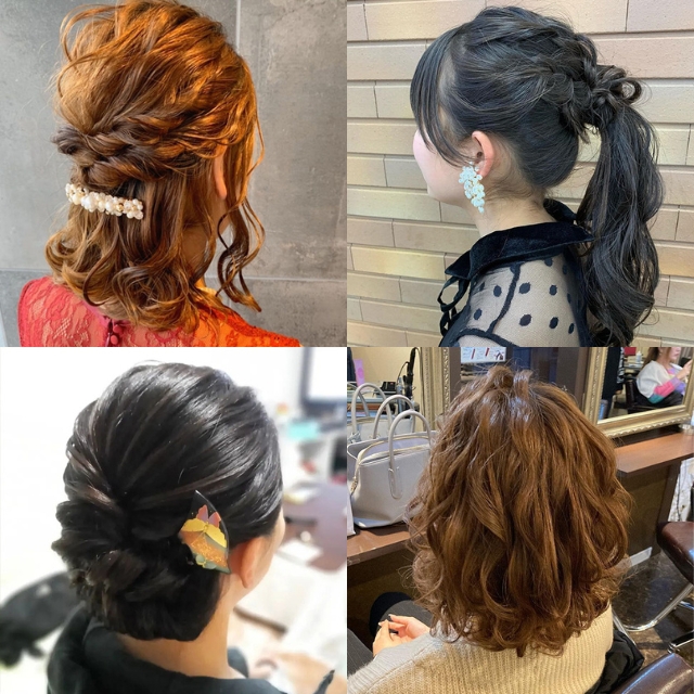 親族向けお呼ばれヘアいろいろ