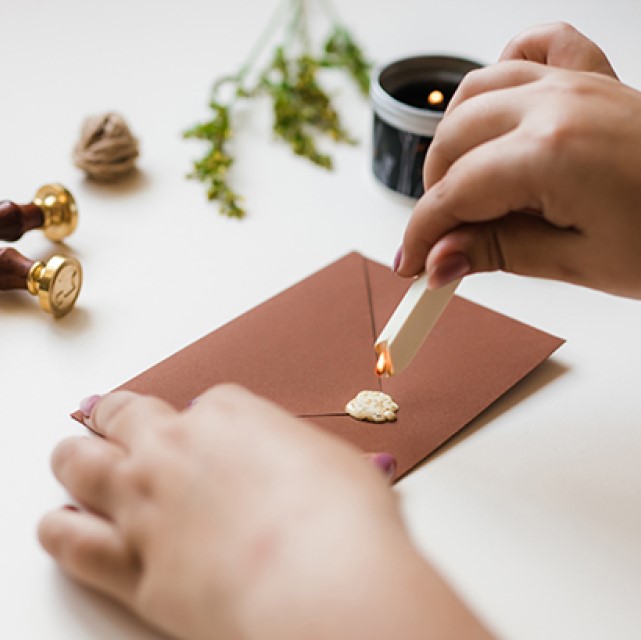 手作りの招待状