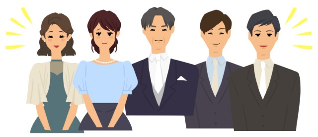 乾杯の挨拶やスピーチ、受付を担当するゲスト