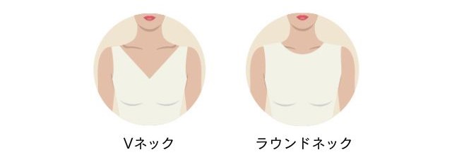 ラウンド型のネックレスがおすすめのドレス
