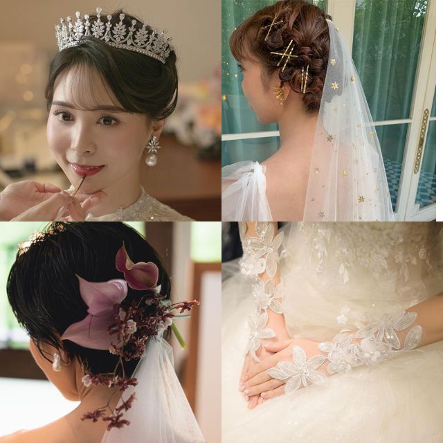 ウェディングドレスに合わせたアクセサリー