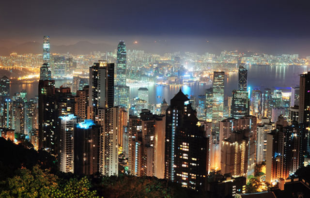 香港・ビクトリアピークから見た夜景