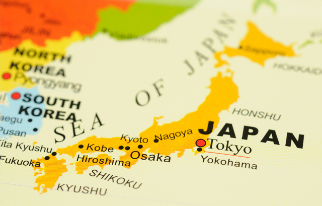 世界地図の日本