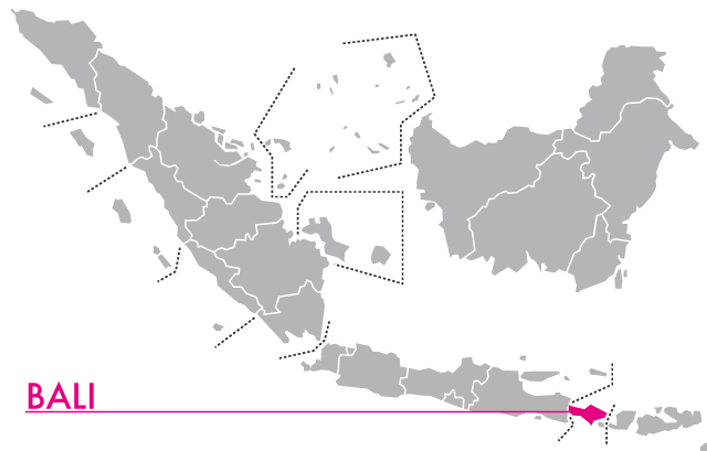 インドネシア共和国のバリ島の位置