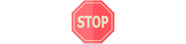 「STOP」の標識