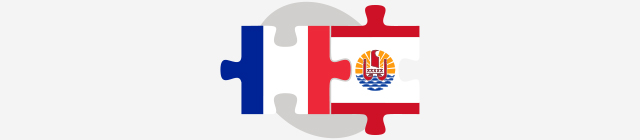 フランスとタヒチの国旗のパズル