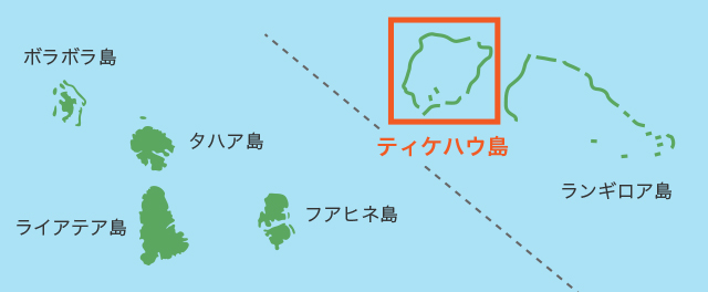 ティケハウ島の地図