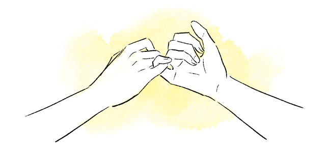 指切りをする様子