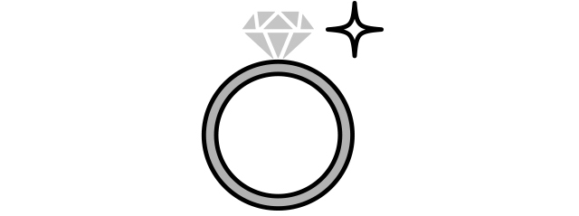 ダイヤモンドが輝くプロポーズリング