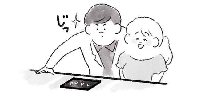 指輪を選ぶ男女