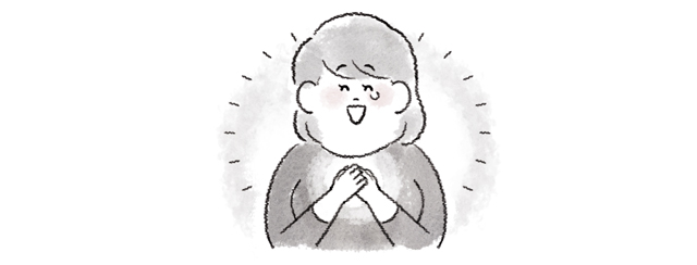 感激する女性