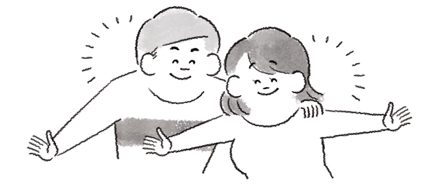 笑顔のカップル