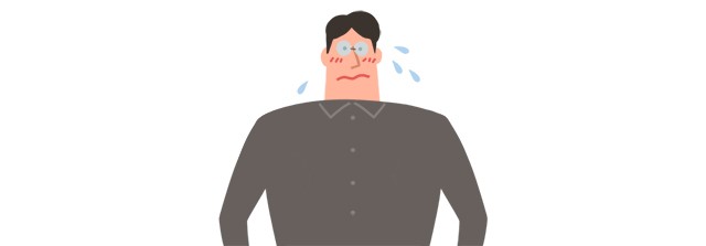 一生懸命話す男性