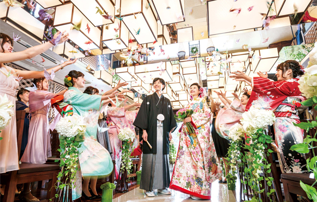 Japanese Resort Wedding SENKEI＆KAHOU（ジャパニーズ リゾート ウェディング センケイ アンド カホウ）　フラワーシャワー