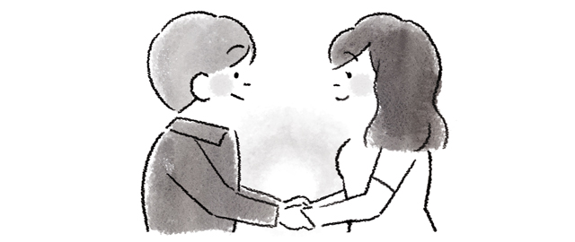 女性に提案する男性