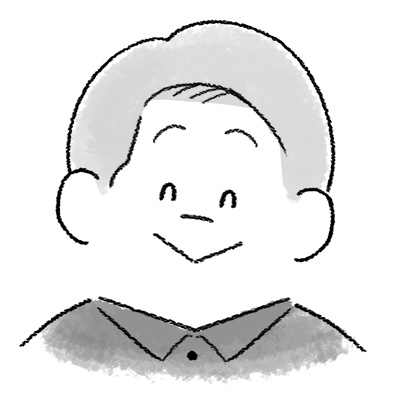笑っている男性