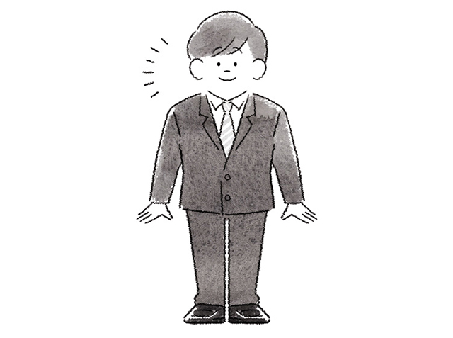 スーツを着た男性