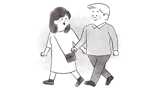 デートをするカップル