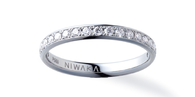 NIWAKA の結婚指輪　ことほぎ　ナチュラルタイプメレ・ハーフ