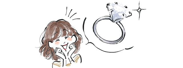大きなダイヤモンドがついた指輪が欲しい女性