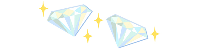 輝く2つのダイヤモンド
