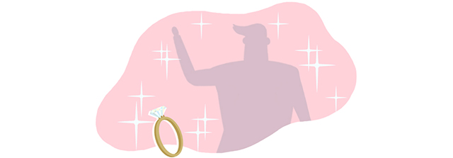 思い出の中の男性と婚約指輪
