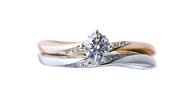 NIWAKAのセットリング　婚約指輪　露華（ろか）　結婚指輪　朝葉（あさは）