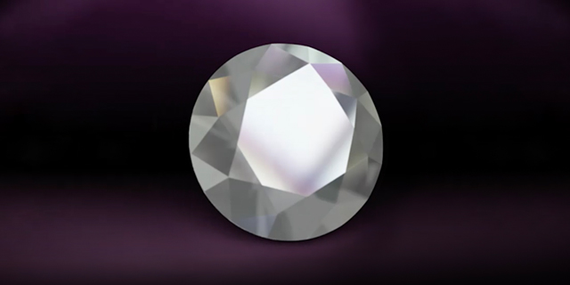 動かすときらきらと瞬くように見えるダイヤモンド