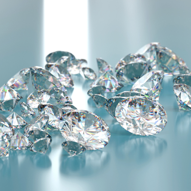 様々な大きさのダイヤモンド