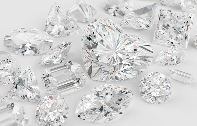 様々なカッティングのダイヤモンド