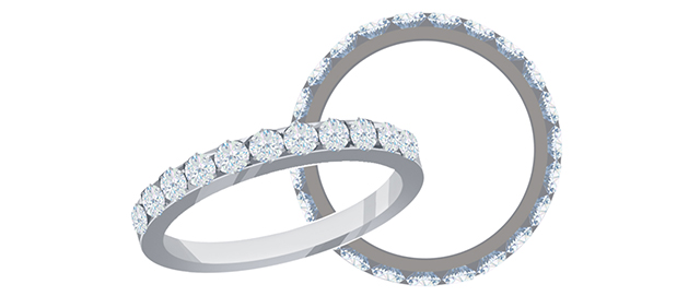 フルエタニティの婚約指輪