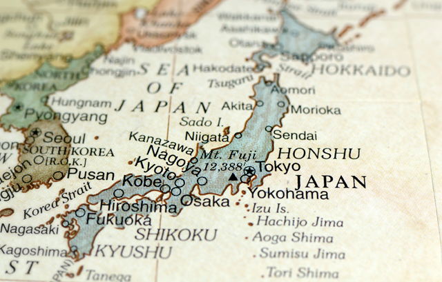 世界地図の日本