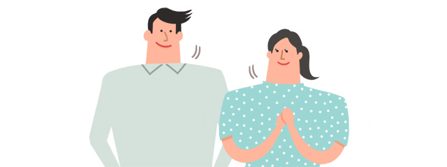 笑顔のカップル