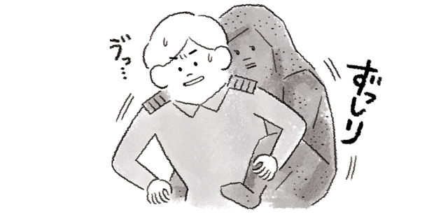 責任を感じる男性